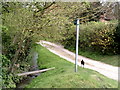 Public footpath sign at Aston Tirrold