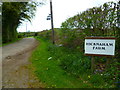 Farm road to Hicknaham Farm