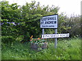 TM3986 : Ilketshall St.Andrew & Ringsfield Road signs by Geographer