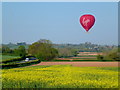 SO8829 : Red Balloon over Apperley by Jonathan Billinger