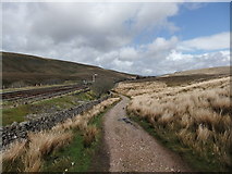SD7580 : Approaching Blea Moor sidings by David Brown
