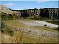 Cliffs and the eastern edge of a lake near Rhoose Point