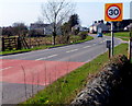 Start of the 30mph zone at the eastern edge of Penygroes