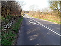 Curved arrows painted on the road surface near Pont Dafarn-Dudur