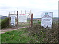 Entrance to Stourpaine Bulky Household Waste Landfill Site