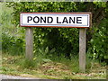 Pond Lane sign