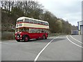 SE0325 : Old bus at Luddenden Foot by Humphrey Bolton