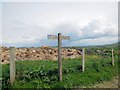 TQ4005 : Meridian Signpost on South Downs Way by Paul Gillett