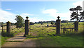 SE2812 : Gate pillars and gates, Longside, Yorkshire Sculpture Park by Robin Stott