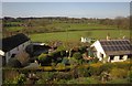 Houses and fields at Misterton