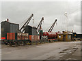 TQ7569 : Railway Trucks at the Royal Dockyard, Chatham by David Dixon