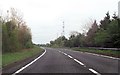 Power lines crossing A76 near Haining Mains