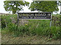 TM2893 : Church Road sign by Geographer