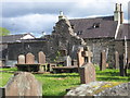 A lone gable of old Moffat Church