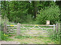 Entrance to Castell Blaenllynfi near Bwlch, Powys