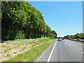 The A38 eastbound towards Cadleigh Lane