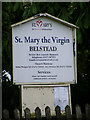 TM1241 : St.Mary the Virgin Church sign by Geographer