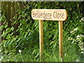 Belvedere Close sign