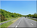 The A38  northbound near Bickington