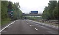 TQ6140 : Lorry on bridge over A21 by Julian P Guffogg