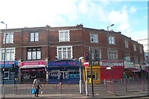 TQ3268 : Shopfronts, Thornton Heath High Street by Christopher Hilton