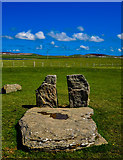 HY3012 : Fallen Stone at Stenness by Andy Farrington