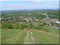 Steep path from White Nancy towards Bollington