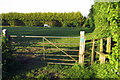 Footpath to Gayton through the paddock