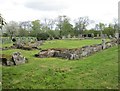 The scant ruins of St. Boswells Old Parish Church