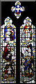TL6408 : St Michael & All Angels, Roxwell - Stained glass window by John Salmon