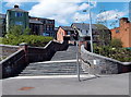 Steps up to High Street, Bargoed