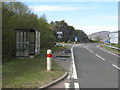 NM7682 : Road junction and bus stop at Lochailort by M J Richardson