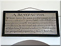 TL5208 : Memorial to 'A. Benefactor.' by Robin Webster