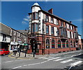 Three names on a corner premises, Brynmawr