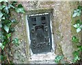 Flush bracket plate on Birstall Hill triangulation pillar