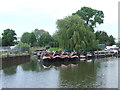 TQ3695 : Narrowboats on the River Lee Navigation, Ponders End by Malc McDonald