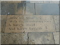 Inscription on the pavement in West Street