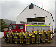 NR7937 : Carradale Fire Station and the Current Fire Crew by Steve Partridge