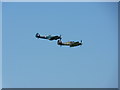 Hurricane and Spitfire flypast