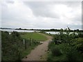 Path through the nature reserve north of Nosterfield