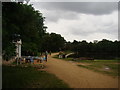 View of the path to Northumberland Avenue from adjacent to the refreshment kiosk