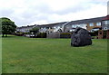 Large boulder on a green alongside Chapel Road, Nantyglo