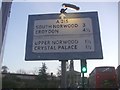 Pre-Worboys direction sign on Norwood Road