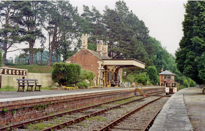 Fencote station (preserved), 1992 © Ben Brooksbank :: Geograph Britain ...