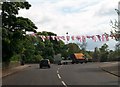 A flag or two at the junction of Castlecat Road and Knock Road