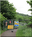 Closed footpath near Trent Lane