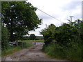 TM1141 : Footpath & entrance to Copdock Hall & Copdock Hall Barn by Geographer