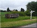 Wooden trailer dumped at junction