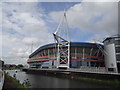 Boat ride past the Millennium Stadium