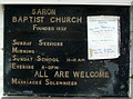 Information board, Saron Baptist Church, Goytre